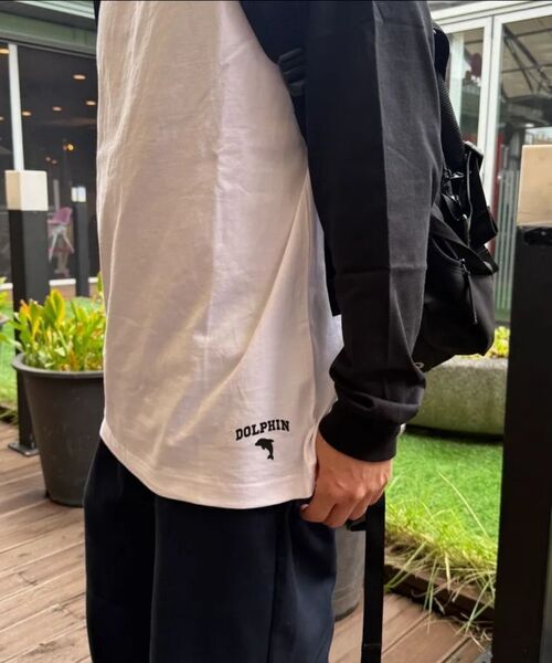 DOLPHIN WAVE APPAREL(ドルフィンウェーブアパレル)の「ドルフィンシリコンプリントラグラン長袖Tシャツブラック(Tシャツ/カットソー・メンズ・その他・MEDIUM/LARGE/X-LARGE)」の16枚目の写真