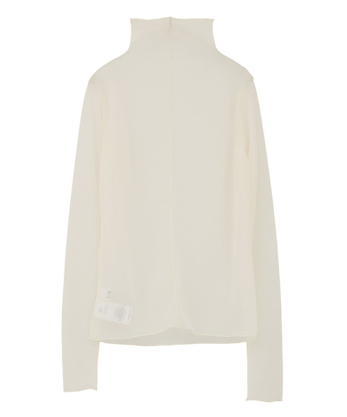 1er Arrondissement（プルミエアロンディスモン）の「【追加】シアーハイネックカットソー（Tシャツ/カットソー・レディース・オフホワイト・FREE）」の5枚目の写真