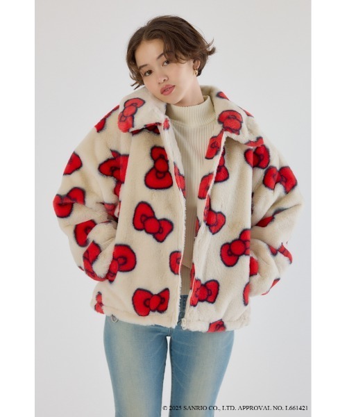 【さくら】 アルベロベロ ポップな裏地可愛いヒョウ柄コート他2点 おまとめ 親子 ペアルック 冬 ボアコート ヒョウ柄 ジャケット 可愛い 耳付き 裏