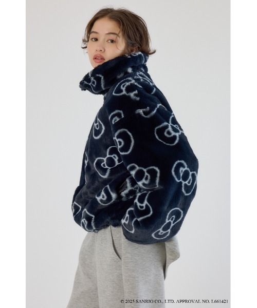 RODEO CROWNS WIDE BOWL（ロデオクラウンズワイドボウル）の「(サンリオキャラクターズ)KITTY フェイクファーコート（その他アウター・レディース・ブラック系その他/レッド系その他・FREE）」の5枚目の写真