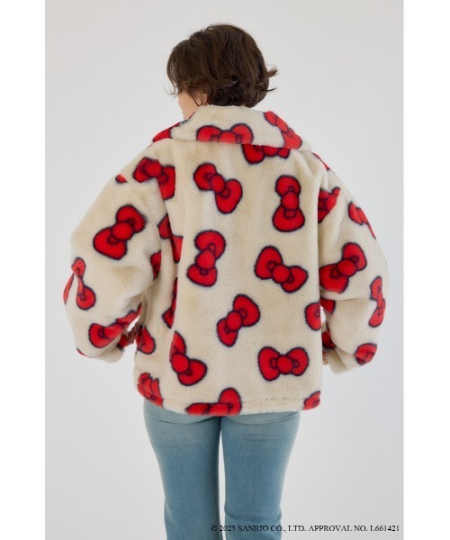 RODEO CROWNS WIDE BOWL（ロデオクラウンズワイドボウル）の「(サンリオキャラクターズ)KITTY フェイクファーコート（その他アウター・レディース・ブラック系その他/レッド系その他・FREE）」の13枚目の写真