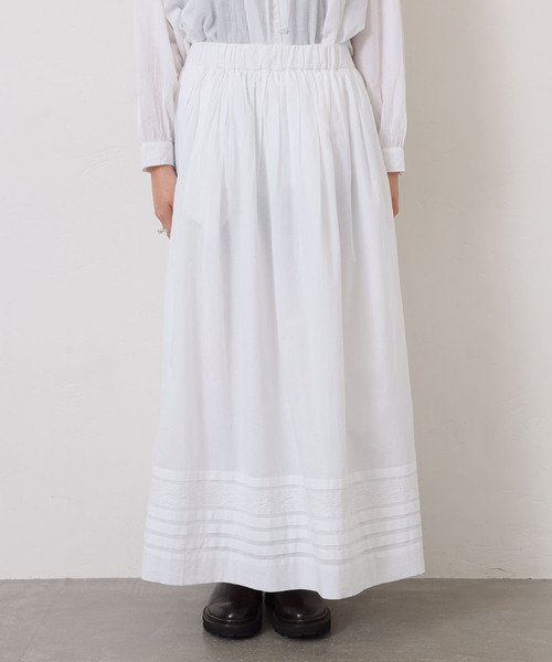 JOURNAL STANDARD LUXE（ジャーナルスタンダード　ラックス）の「【SOIL】CAMBRIC WITH LACE GATHERED SKIRT（スカート・レディース・ブラック/ホワイト・2）」の14枚目の写真