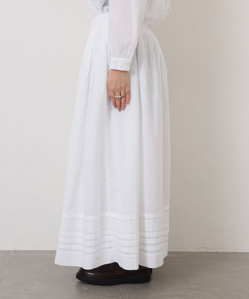 JOURNAL STANDARD LUXE（ジャーナルスタンダード　ラックス）の「【SOIL】CAMBRIC WITH LACE GATHERED SKIRT（スカート・レディース・ブラック/ホワイト・2）」の15枚目の写真