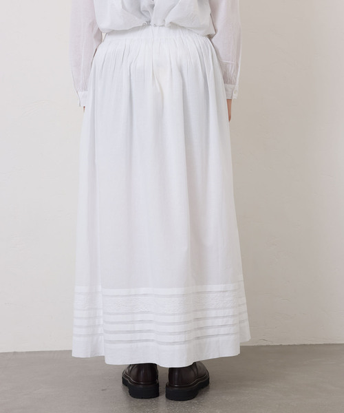 JOURNAL STANDARD LUXE（ジャーナルスタンダード　ラックス）の「【SOIL】CAMBRIC WITH LACE GATHERED SKIRT（スカート・レディース・ブラック/ホワイト・2）」の16枚目の写真