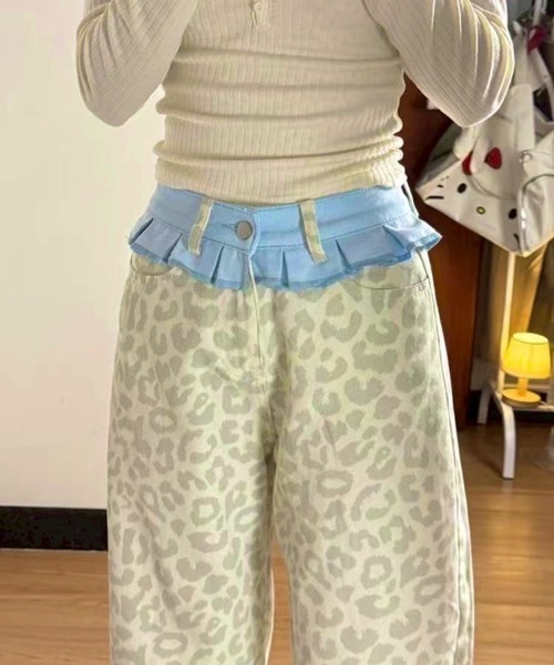 almo(アルモ)の「【LAMPOON】レオパードフリルウエストパンツ(その他パンツ・レディース・アイボリー・SMALL/MEDIUM/LARGE)」の4枚目の写真