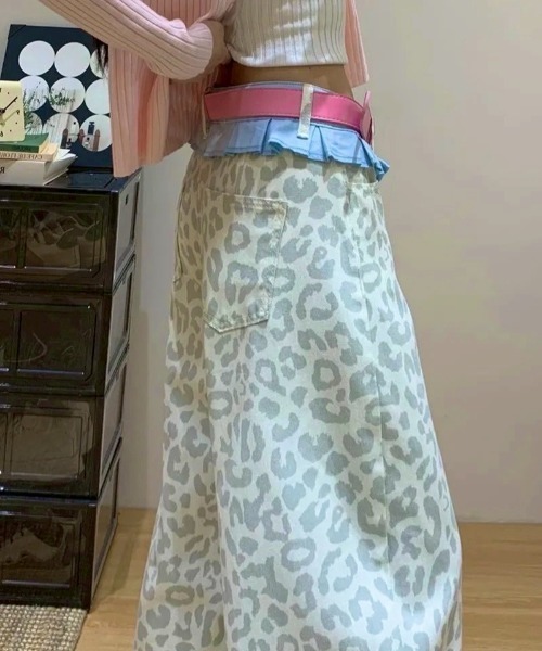 almo(アルモ)の「【LAMPOON】レオパードフリルウエストパンツ(その他パンツ・レディース・アイボリー・SMALL/MEDIUM/LARGE)」の5枚目の写真