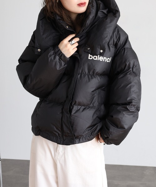 FUNALIVE(ファンアライブ)の「ABETTOR 「balencl」ロゴプリントボリューム中綿短丈ジャケット 数量限定(ブルゾン・レディース・チャコールグレー/ブラック/アイボリー/ライトグリーン・FREE)」の19枚目の写真