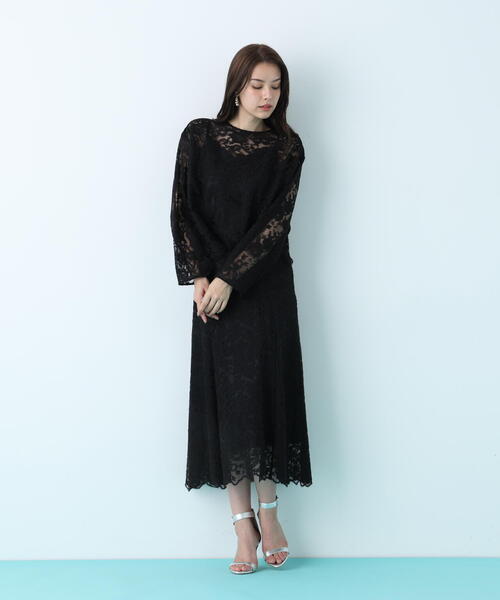 PINKY&DIANNE（ピンキーアンドダイアン）の「◆スカラレースブラウス（シャツ/ブラウス・レディース・ホワイト/ブラック・38）」の5枚目の写真