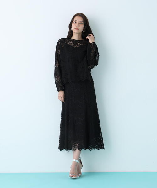 PINKY&DIANNE（ピンキーアンドダイアン）の「◆スカラレースブラウス（シャツ/ブラウス・レディース・ホワイト/ブラック・38）」の6枚目の写真