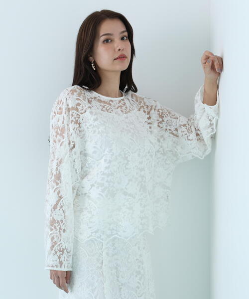 PINKY&DIANNE（ピンキーアンドダイアン）の「◆スカラレースブラウス（シャツ/ブラウス・レディース・ホワイト/ブラック・38）」の10枚目の写真