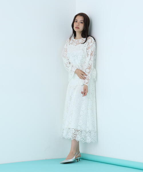 PINKY&DIANNE（ピンキーアンドダイアン）の「◆スカラレースブラウス（シャツ/ブラウス・レディース・ホワイト/ブラック・38）」の11枚目の写真