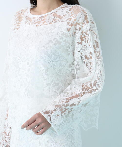 PINKY&DIANNE（ピンキーアンドダイアン）の「◆スカラレースブラウス（シャツ/ブラウス・レディース・ホワイト/ブラック・38）」の18枚目の写真