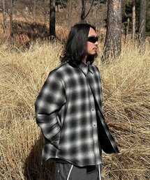 CLACO（クラコ）の「オーバーサイズパディッドシャツジャケット（ブラック）（その他アウター）」