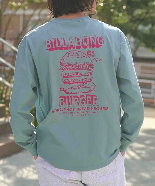 BILLABONG（ビラボン）の「【直営店限定】BILLABONG メンズ ビラボン BURGER ロンT 【2026年春夏モデル】（Tシャツ/カットソー・メンズ・ブルー系その他/ホワイト/エメラルド/クリーム・MEDIUM/LARGE/X-LARGE）」の4枚目の写真