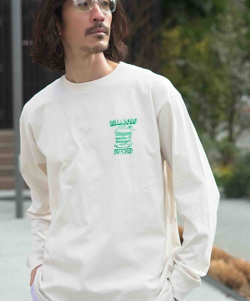 BILLABONG（ビラボン）の「【直営店限定】BILLABONG メンズ ビラボン BURGER ロンT 【2026年春夏モデル】（Tシャツ/カットソー・メンズ・ブルー系その他/ホワイト/エメラルド/クリーム・MEDIUM/LARGE/X-LARGE）」の15枚目の写真