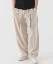 PIANER（ピアネール）の「コンフォータブルリネンワンタックワイドパンツ（ベージュ）（その他パンツ）」