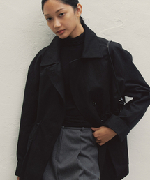 MAKE A TOAST（メイクアトースト）の「オーバーサイズストリングトレンチジャンパーブラック MBDFJP001BK（トレンチコート）」