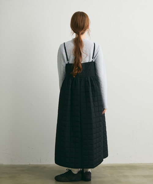 Crisp(クリスプ)の「キルトキャミワンピース(ワンピース・レディース・ブラック/アイボリー・FREE)」の7枚目の写真