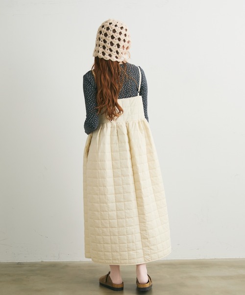 Crisp(クリスプ)の「キルトキャミワンピース(ワンピース・レディース・ブラック/アイボリー・FREE)」の18枚目の写真