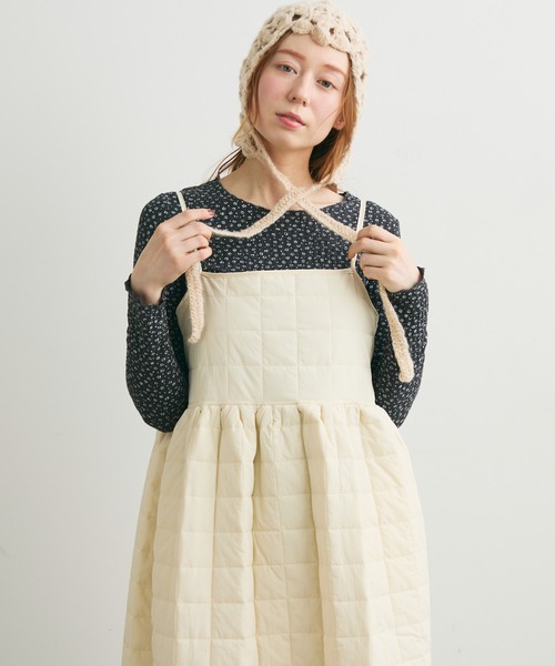 Crisp(クリスプ)の「キルトキャミワンピース(ワンピース・レディース・ブラック/アイボリー・FREE)」の19枚目の写真