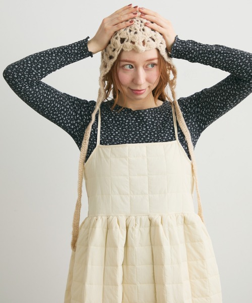 Crisp(クリスプ)の「キルトキャミワンピース(ワンピース・レディース・ブラック/アイボリー・FREE)」の20枚目の写真