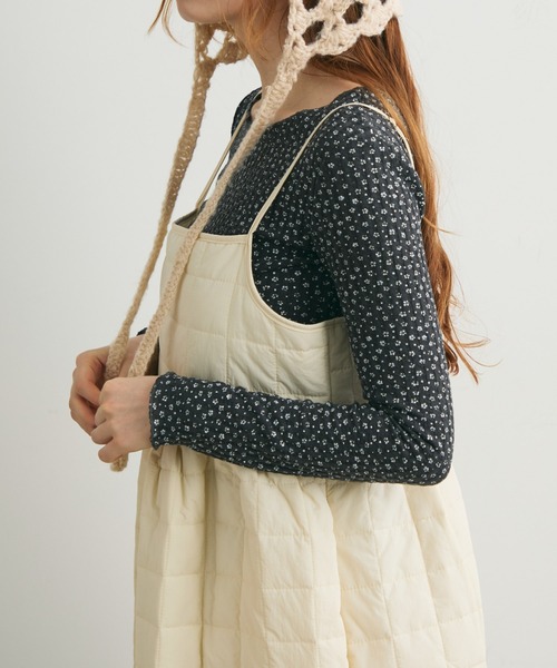 Crisp(クリスプ)の「キルトキャミワンピース(ワンピース・レディース・ブラック/アイボリー・FREE)」の22枚目の写真