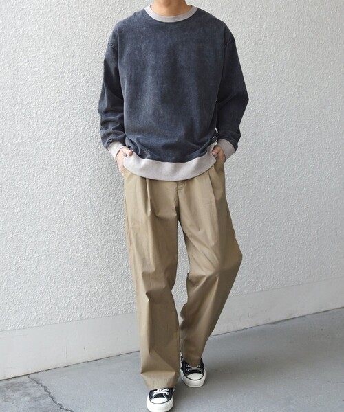 SHIPS any(シップス エニィ)の「【SHIPS any別注】ONEITA: ケミカルウォッシュ リラックス リンガー Tシャツ(ロンT)◇(Tシャツ/カットソー・メンズ・レッド/ブラック/ネイビー/グレー・X-LARGE/LARGE/MEDIUM/SMALL)」の10枚目の写真