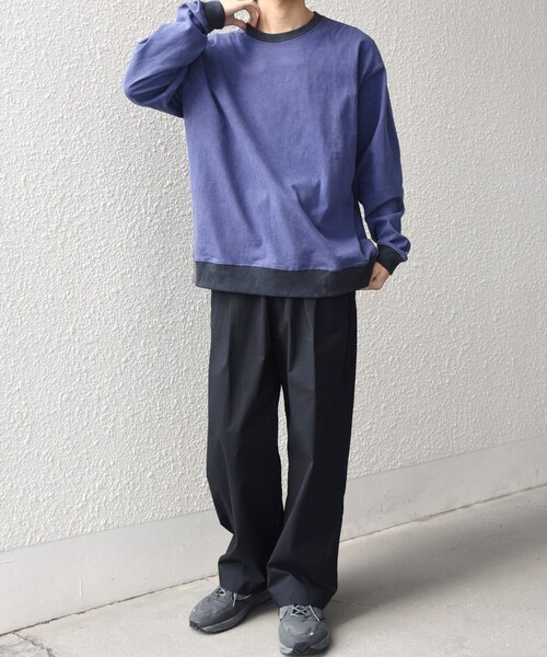 SHIPS any(シップス エニィ)の「【SHIPS any別注】ONEITA: ケミカルウォッシュ リラックス リンガー Tシャツ(ロンT)◇(Tシャツ/カットソー・メンズ・レッド/ブラック/ネイビー/グレー・X-LARGE/LARGE/MEDIUM/SMALL)」の20枚目の写真