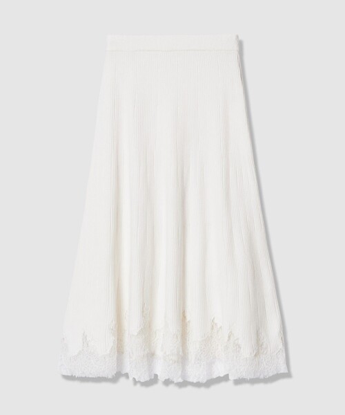 allureville（アルアバイル）の「レースドッキングニットスカート（スカート・レディース・アイボリー/ネイビー・2）」の14枚目の写真
