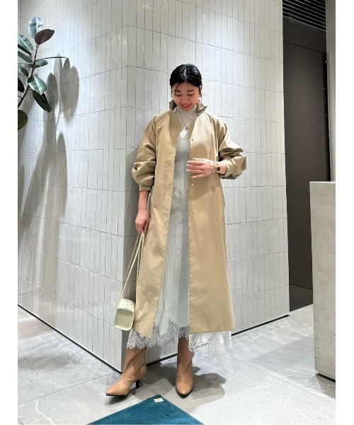 allureville（アルアバイル）の「レースドッキングニットスカート（スカート・レディース・アイボリー/ネイビー・2）」の4枚目の写真