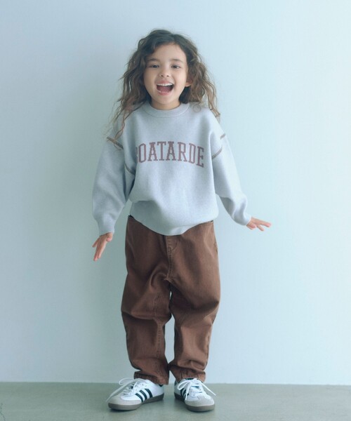 green label relaxing（グリーンレーベルリラクシング）の「ロゴジャガード ニットプルオーバー / キッズ  100cm-160cm（ニット/セーター・キッズ・グレー系/ライム/ネイビー・140cm/120cm/100cm/160cm/110cm/150cm/130cm）」の7枚目の写真