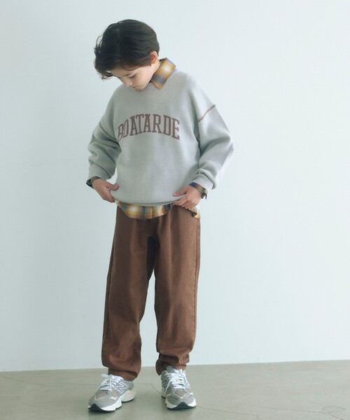 green label relaxing（グリーンレーベルリラクシング）の「ロゴジャガード ニットプルオーバー / キッズ  100cm-160cm（ニット/セーター・キッズ・グレー系/ライム/ネイビー・140cm/120cm/100cm/160cm/110cm/150cm/130cm）」の9枚目の写真