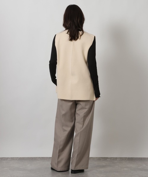 LAKOLE（ラコレ）の「Vネックロングベスト / 642218（ベスト・レディース・ブラック/アイボリー/イエロー・FREE）」の6枚目の写真