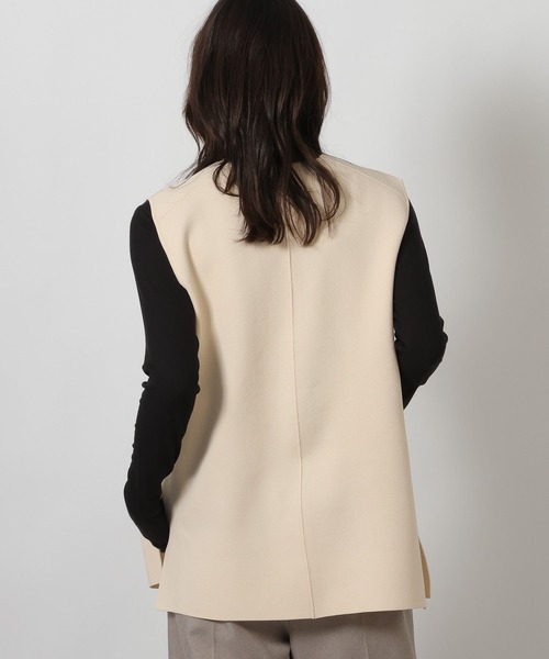 LAKOLE（ラコレ）の「Vネックロングベスト / 642218（ベスト・レディース・ブラック/アイボリー/イエロー・FREE）」の8枚目の写真