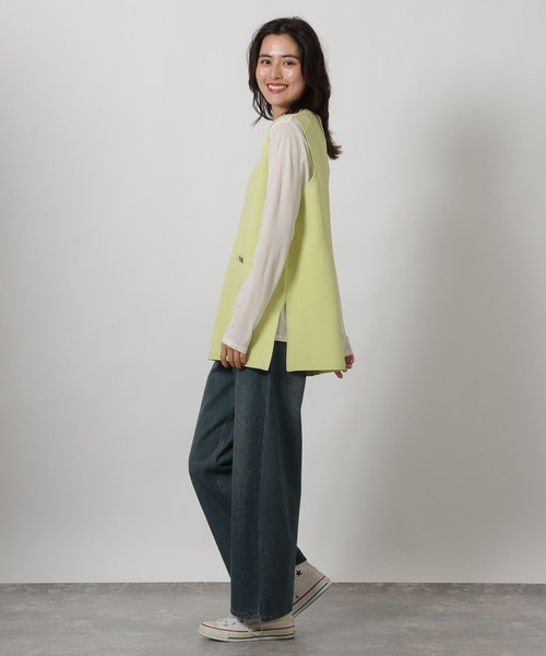 LAKOLE（ラコレ）の「Vネックロングベスト / 642218（ベスト・レディース・ブラック/アイボリー/イエロー・FREE）」の16枚目の写真