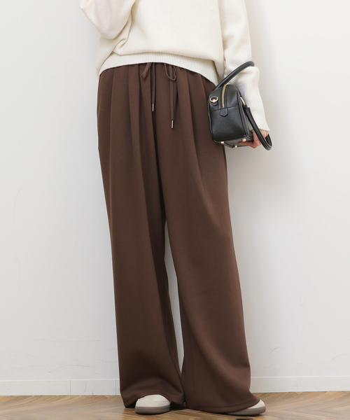 JOURNAL STANDARD relume(ジャーナルスタンダード レリューム)の「《追加》T/Rダンボールタックイージーパンツ(その他パンツ・レディース・チャコールグレー/ブラック/ブラウン・FREE)」の3枚目の写真