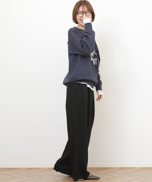 JOURNAL STANDARD relume(ジャーナルスタンダード レリューム)の「《追加》T/Rダンボールタックイージーパンツ(その他パンツ・レディース・チャコールグレー/ブラック/ブラウン・FREE)」の5枚目の写真