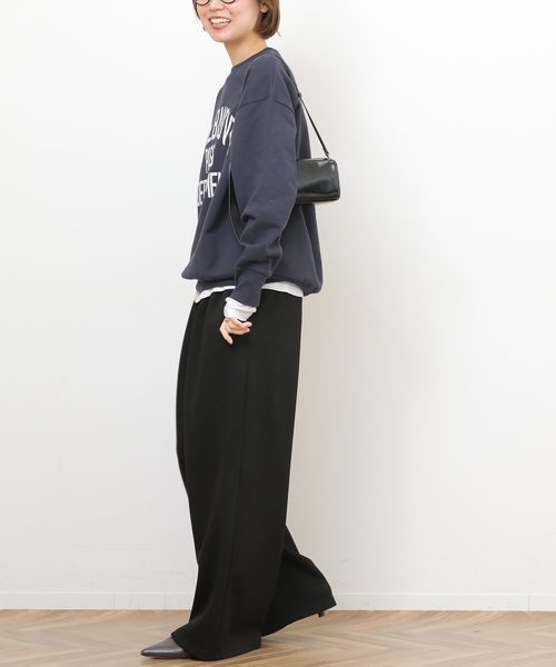 JOURNAL STANDARD relume(ジャーナルスタンダード レリューム)の「《追加》T/Rダンボールタックイージーパンツ(その他パンツ・レディース・チャコールグレー/ブラック/ブラウン・FREE)」の6枚目の写真