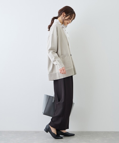 ROPE' PICNIC(ロペピクニック)の「Vネックミドル丈フォルムカーディガン(カーディガン/ボレロ・レディース・ライトグレー/ネイビー/ベージュ系その他3・FREE)」の6枚目の写真