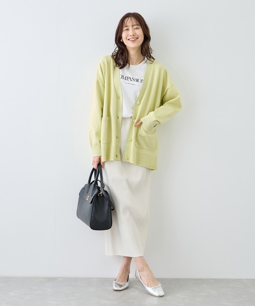 ROPE' PICNIC(ロペピクニック)の「Vネックミドル丈フォルムカーディガン(カーディガン/ボレロ・レディース・ライトグレー/ネイビー/ベージュ系その他3・FREE)」の18枚目の写真