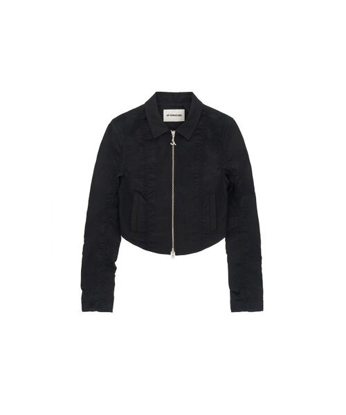 AFTERHOURS(アフターアワーズ)の「RUCHED SHORT JACKET (BLACK)(ナイロンジャケット・レディース・その他・FREE)」の5枚目の写真