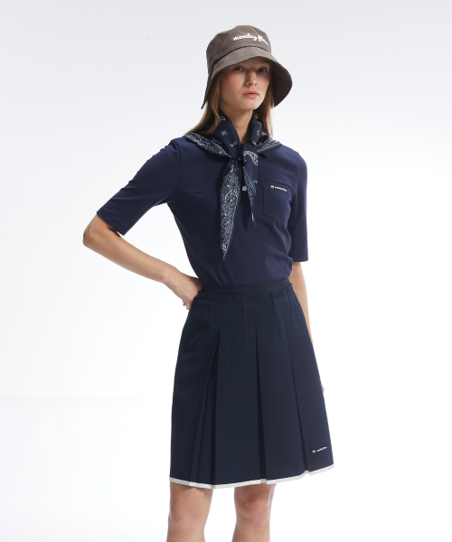 MONDAYFLOW（マンデーフロー）の「クラシックミディスカート_ダークネイビー（スカート・レディース・その他・X-SMALL/SMALL/MEDIUM/LARGE）」の4枚目の写真