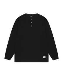 LMC（ ）の「HENLEY NECK WAFFLE LONG SLV TEE black（Tシャツ/カットソー）」