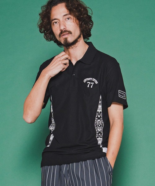 seventy seven(セブンティセブン)の「mhs2489-light onz dry polo shirt (26S) ポロシャツ(7726S270)(ポロシャツ・メンズ・ホワイト/ブラック/トップグレー・XL/L/M/S)」の2枚目の写真