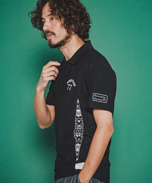seventy seven(セブンティセブン)の「mhs2489-light onz dry polo shirt (26S) ポロシャツ(7726S270)(ポロシャツ・メンズ・ホワイト/ブラック/トップグレー・XL/L/M/S)」の6枚目の写真
