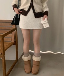 【インパン付き】ベルト付きボアスカート
