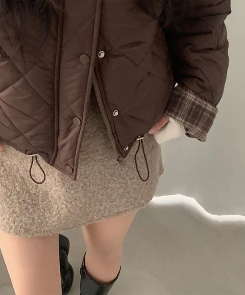 leune(ルネ)の「【インパン付き】ベルト付きボアスカート(スカート・レディース・オフホワイト/ベージュ・LARGE/MEDIUM/SMALL)」の8枚目の写真