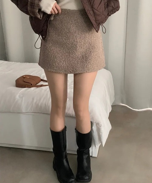 leune(ルネ)の「【インパン付き】ベルト付きボアスカート(スカート・レディース・オフホワイト/ベージュ・LARGE/MEDIUM/SMALL)」の10枚目の写真