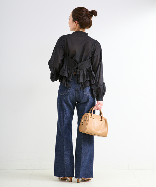 B.C STOCK（ベーセーストック）の「《追加2》《2点セット》ウォッシャブル / フリルキャミソールレイヤードブラウス（シャツ/ブラウス・レディース・ブラック系その他/ブルー系その他/ブラック/カーキ/ホワイト・FREE）」の8枚目の写真