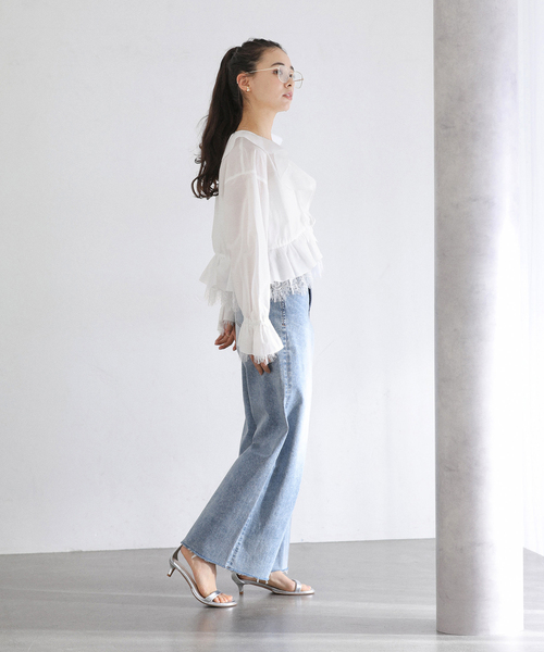 La TOTALITE（ラトータリテ）の「【洗える】レースブラウス（シャツ/ブラウス・レディース・ホワイト/ブラック・FREE）」の15枚目の写真